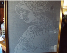 Quadro fatto a mano arte filet