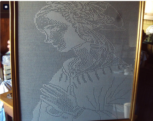 Quadro fatto mano arte filet - quadro,