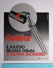 ADESIVO STICKER VINTAGE AUTOCOLLANT GILLETTE CONTOUR ANNI'80 