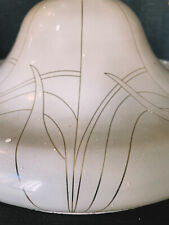 Lampadario a campana Mid-Century, Art Deco, Bianco, ottime condizioni