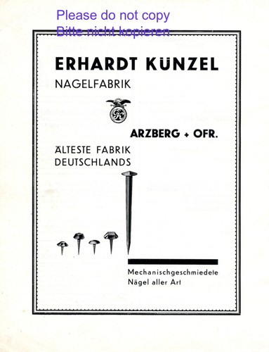Nail factory kunzel - xl, 1928