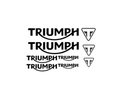 adesivi Moto   - 9 adesivi  Triumph + Logo Stickers Triumph logo 2014
