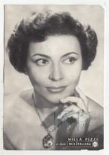 Cartolina NILLA PIZZI con AUTOGRAFO originale 1959 RCA fotografia foto PROMO