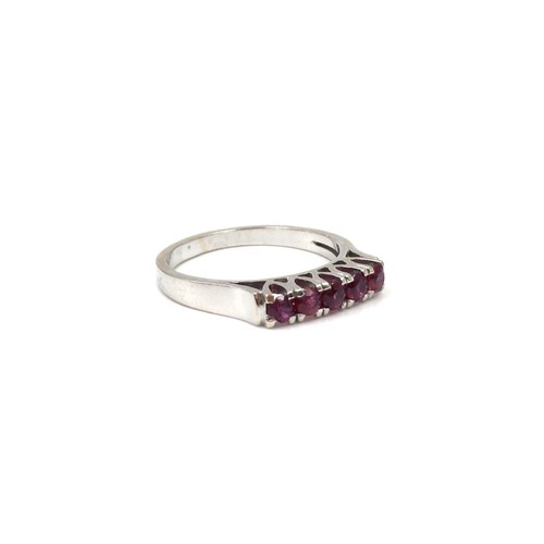 Anello oro bianco kt - anello, in
