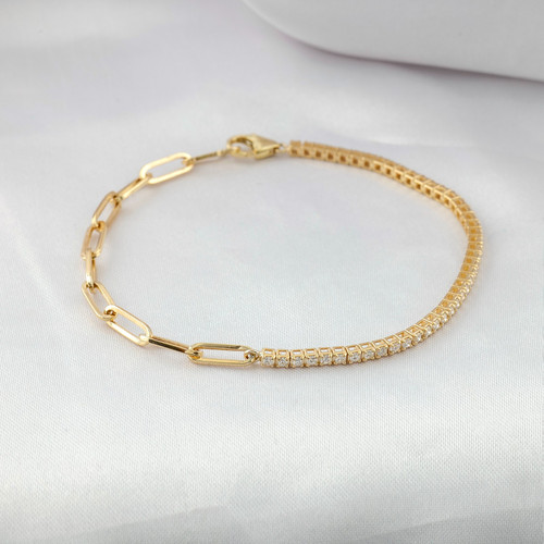 Bracciale tennis catenina con - bracciale,