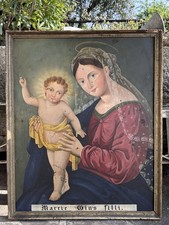 Antico quadro Madonna Col