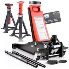 AREBOS cric idraulico 3 t per auto Martinetto per auto e cavalletti di supporto