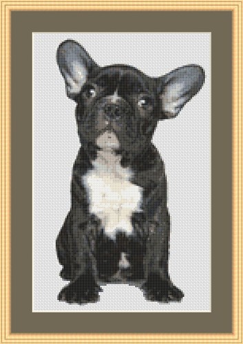 Kit punto croce cane bulldog
