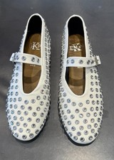 Ballerina pelle con borchie - pelle,