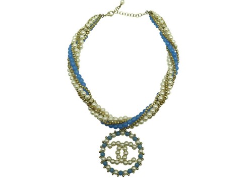 Collana ciondolo chanel logo - chanel,