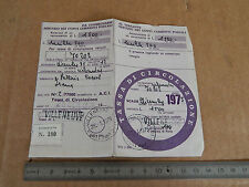 BOLLO TASSA VILLENEUVE AOSTA CICLOMOTORE EPOCA 1975 PIAGGIO CIAO VESPA 50 ETC