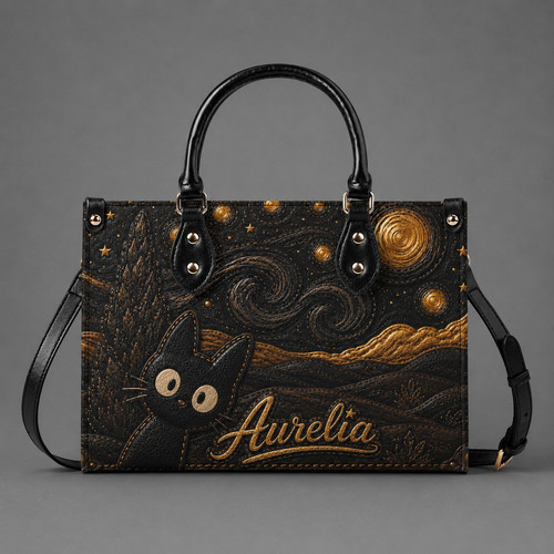 Borsa tote pelle gatto - tote, in