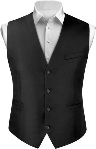 Gilet abito uomo nero - da,