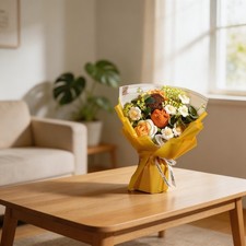 Bouquet all'uncinetto fatto a