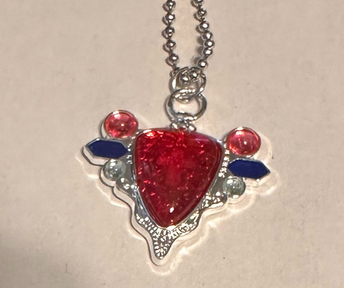 Collana pietra rossa - collana,