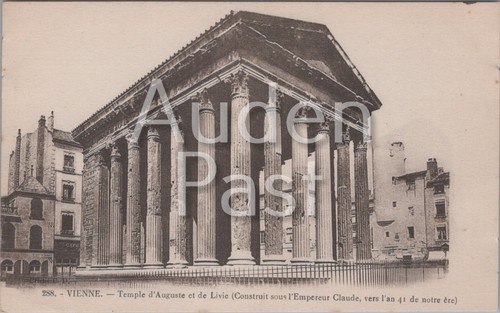 Vintage postcard temple - vintage,