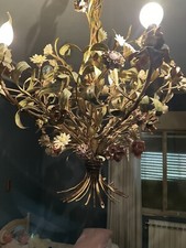 lampadario Capodimonte vintage anni 60 Con Porcellana