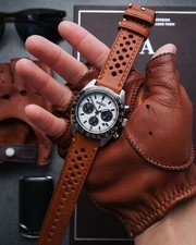 Cinturino Orologio Pelle Vera Forata 18/20/22/24mm - Fibbia Argento