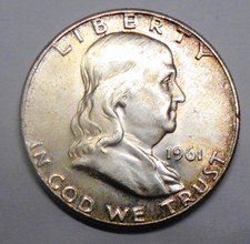 USA Half Dollar Franklin 1961