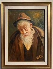 Quadro dipinto Olio su tela di Tristano Marchi - anziano Firmato