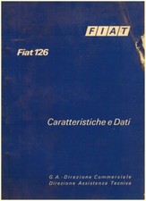 FIAT 126  – MANUALE CARATTERISTICHE E DATI con illustrazioni!