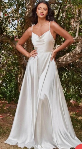 Abito bianco elegante lungo - bianco,