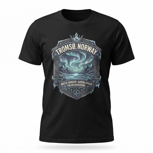 Shirt tromso norvegia aurora - t-shirt,