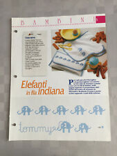 Schema punto croce Bambini Elefanti in fila indiana papere carrozzina cuori
