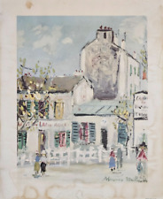 Maurice Utrillo (Parigi 1883 - Dax 1955) Stampa Litografia Lapin-Agile del 1955