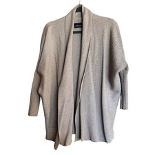 ZARA Cardigan donna maglione elasticizzato aperto a costine maglia marrone medio