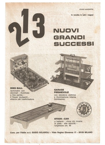 Pubblicità 1969 solaroli - pubblicità,
