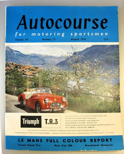 Autocorso agosto 1957 - autocorso, rivista