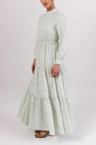 Maxi abito strati floreale - maxi,