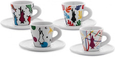 Set 4 Tazzine Con Piattino