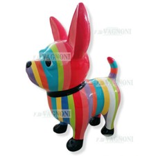 STATUA CANE CHIWAWA CM. 52 IN VETRO RESINA ARREDO DESIGN CASA GIARDIN NEGOZIO