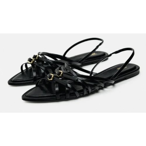 Zara flat strappy sandals - zara,