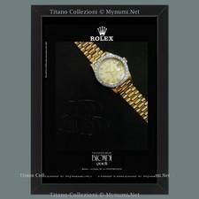 1984 * Pubblicità Originale 'Rolex - Lady Date Oro Giallo e Diamanti' in Cornice