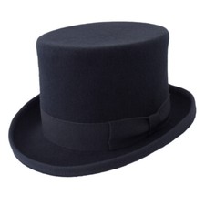 Blue wool felt cylinder - blue,