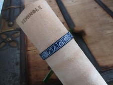bracciale in cuoio blu cobalto
