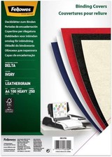 Fellowes Cartoncino Delta per Rilegare A4 21,x29,7 cm 250gr 100 fg Blu