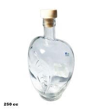 BOTTIGLIA IN VETRO TONDA OLIVA CON TAPPO SILICONE 250 cc VINO OLIO LIQUORE AMARO