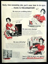 Kelvinator Elettrodomestico Cucina Pubblicità Vintage 1960 Casalinga Pubblicità Originale
