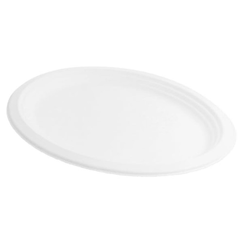 Piatto ovale compostabile - compostabile, in