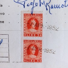 1952 Varietà Marca Da Bollo