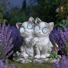 Statua di coppia di gatti da