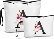 A-Z Set 2 Beauty Case Donna, Trousse Trucchi per Viaggio, Idea Regalo Personaliz