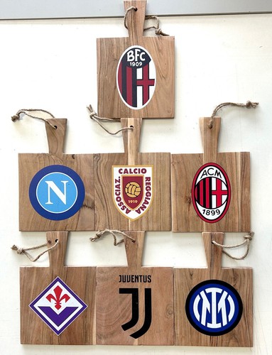 Tagliere legno stemmi - , calcio