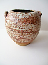 Piccolo vaso ceramica con firma indecifrabile stile Gambone Bucci