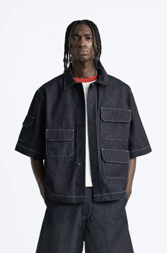 Zara camicia uomo denim - camicia,