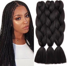 60 Cm Extension per Treccine Africane #1B Nero Naturale, Extension Capelli Trecc